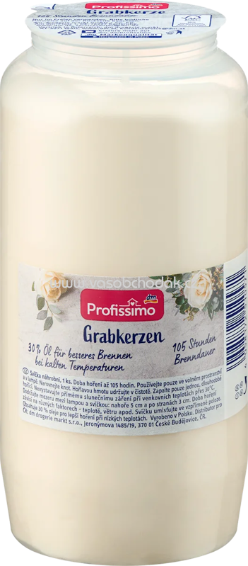 Profissimo Grabkerze Nr.7 weiß, 1 St Profissimo Grabkerze Nr.7 weiß, 1 St
