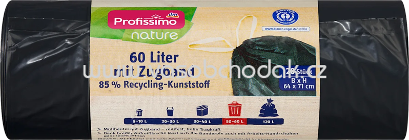 Profissimo Müllbeutel nature 60 l mit Zugband, 20 St Profissimo Müllbeutel nature 60 l mit Zugband, 20 St