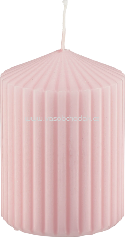 Profissimo Rillenkerze 100/70 soft pink, 1 St