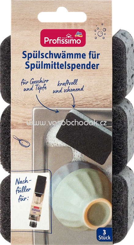 Profissimo Spülschwämme für Spülmittelspender, 3 St Profissimo Spülschwämme für Spülmittelspender, 3 St