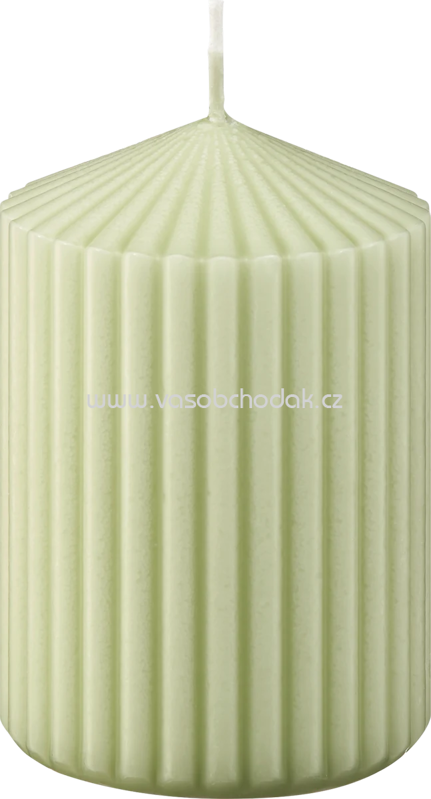 Profissimo Stumpenkerze Rille 100/70 grün, 1 St