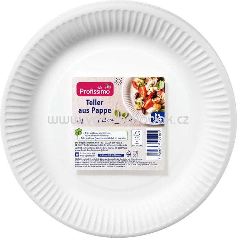 Profissimo Teller aus Pappe, 25 St Profissimo Teller aus Pappe, 25 St
