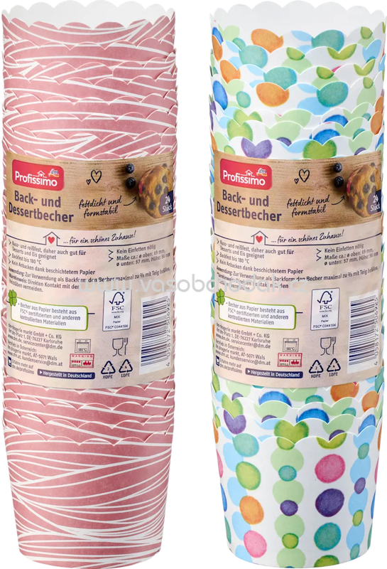 Profissimo Back-& Dessertbecher, 24 St Profissimo Back-& Dessertbecher, 24 St