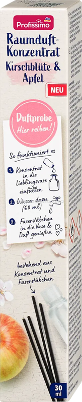 Profissimo Duftstäbchen Nachfüllset Raumduft-Konzentrat Kirschblüte & Apfel, 30 ml Profissimo Duftstäbchen Nachfüllset Raumduft-Konzentrat Kirschblüte & Apfel, 30 ml