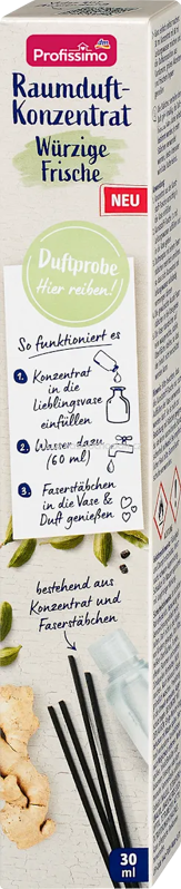 Profissimo Duftstäbchen Nachfüllset Raumduft-Konzentrat Würzige Frische, 30 ml Profissimo Duftstäbchen Nachfüllset Raumduft-Konzentrat Würzige Frische, 30 ml