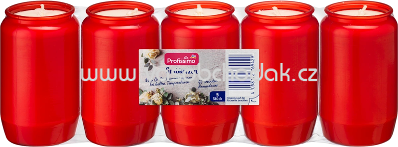 Profissimo Grabkerzen Nr.3 rot, 5 St Profissimo Grabkerzen Nr.3 rot, 5 St