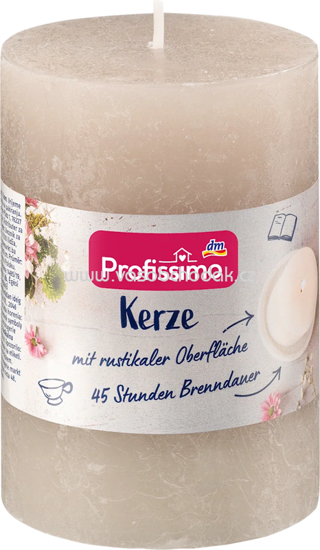 Profissimo Kerze rustik 100/68 greige, 1 St Profissimo Kerze rustik 100/68 greige, 1 St
