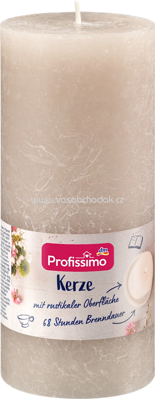 Profissimo Kerze rustik 160/68 greige, 1 St Profissimo Kerze rustik 160/68 greige, 1 St
