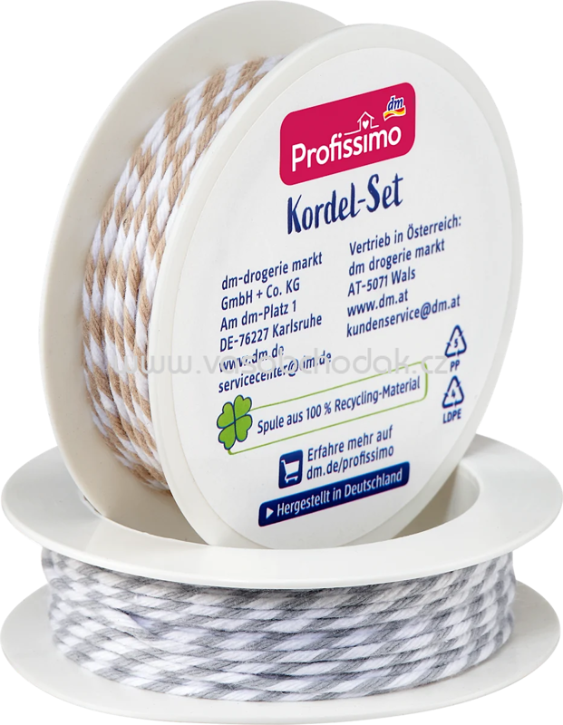 Profissimo Kordel-Set "weiß/natur, weiß/grau", 10 m Profissimo Kordel-Set "weiß/natur, weiß/grau", 10 m
