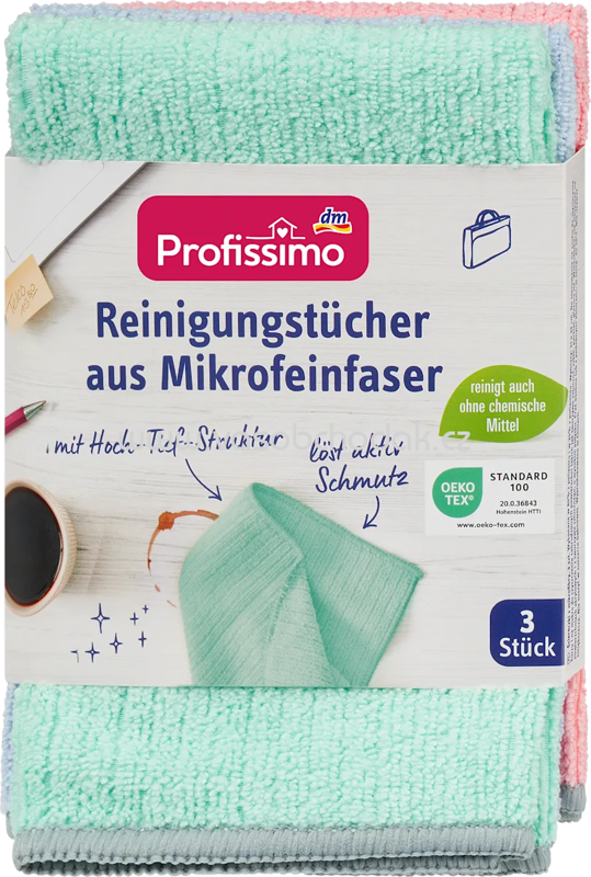 Profissimo Reinigungstücher aus Mikrofeinfaser, 3 St Profissimo Reinigungstücher aus Mikrofeinfaser, 3 St
