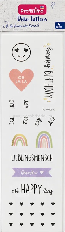 Profissimo Deko-Tattoos, 4 Bl Profissimo Deko-Tattoos, 4 Bl