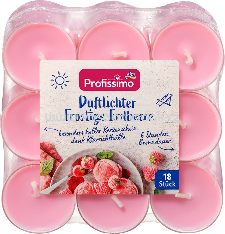 Profissimo Duftlichter frostige Erdbeere, 18 St Profissimo Duftlichter frostige Erdbeere, 18 St