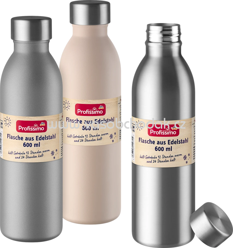 Profissimo Flasche aus Edelstahl 600ml, 1 St Profissimo Flasche aus Edelstahl 600ml, 1 St