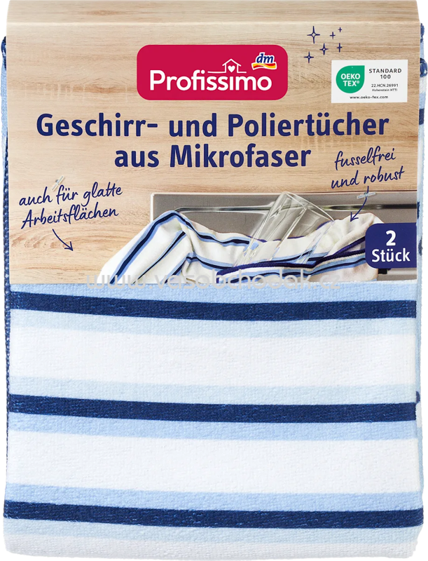 Profissimo Geschirr- und Poliertücher aus Mikrofaser, 2 St Profissimo Geschirr- und Poliertücher aus Mikrofaser, 2 St