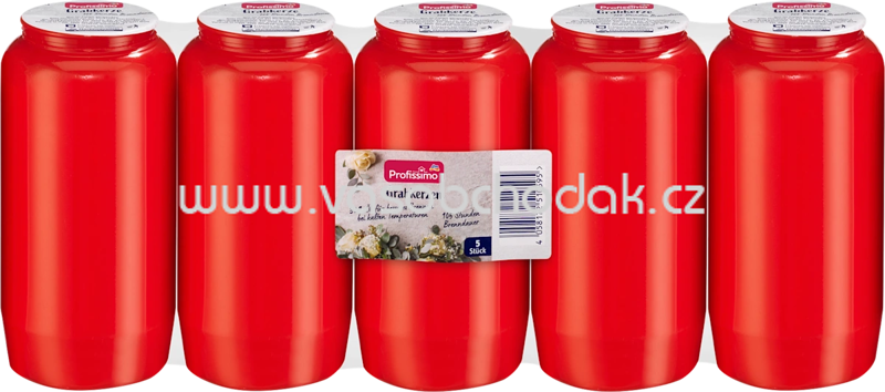 Profissimo Grabkerzen Nr.7 rot, 5 St