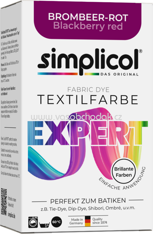 Simplicol Textilfarbe expert Brombeer-Rot, 1 St