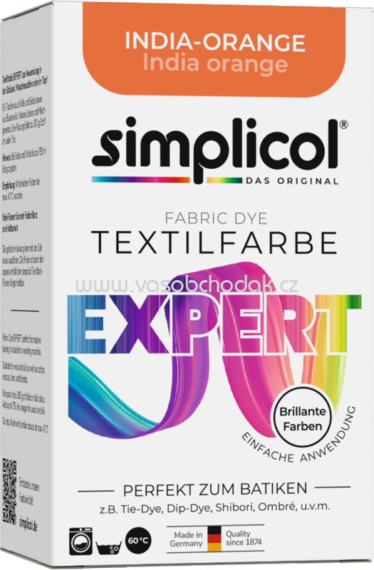 Simplicol Textilfarbe expert India-Orange, 1 St