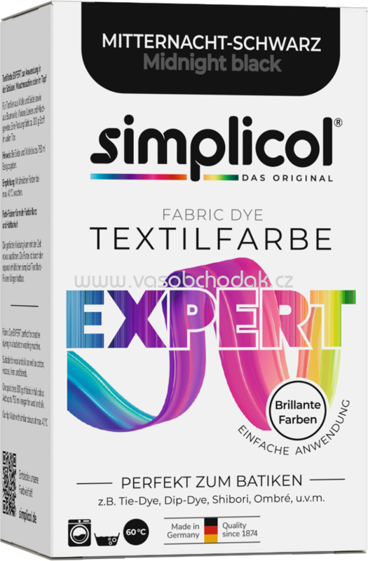 Simplicol Textilfarbe expert Mitternacht-Schwarz, 1 St