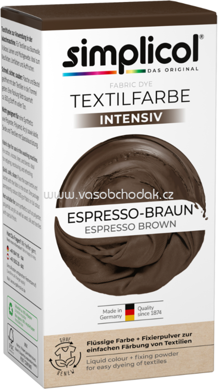 Simplicol Textilfarbe intensiv Espresso-Braun, 1 St