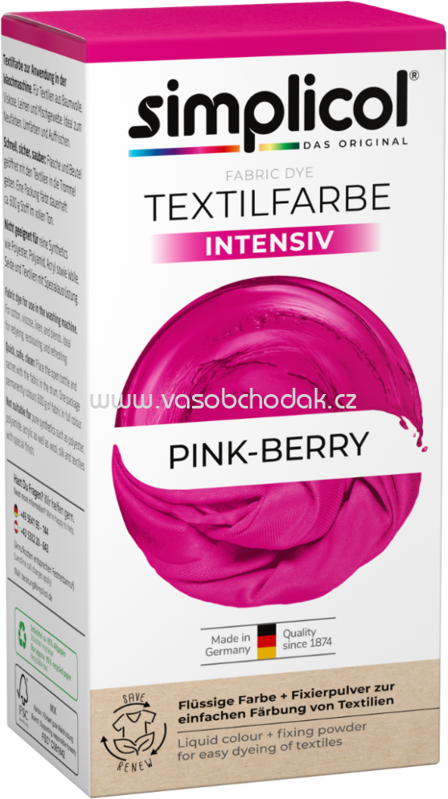Simplicol Textilfarbe intensiv Pink Berry, 1 St