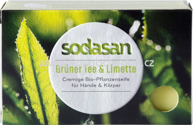 Sodasan Feste Seife Grüner Tee & Limette, 100g, 1 St Sodasan Feste Seife Grüner Tee & Limette, 100g, 1 St