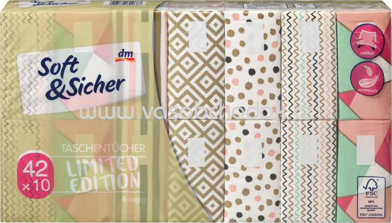 Soft&Sicher Taschentücher Design, 42x10 St, 420 St Soft&Sicher Taschentücher Design, 42x10 St, 420 St