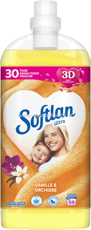 Softlan Ultra Weichspüler Vanille & Orchidee, 59 Wl, 1,3l Softlan Ultra Weichspüler Vanille & Orchidee, 59 Wl, 1,3l