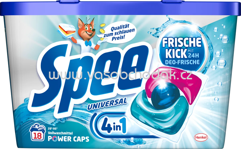 Spee Vollwaschmittel Caps Frische Kick, 18 Wl Spee Vollwaschmittel Caps Frische Kick, 18 Wl