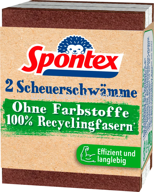 Spontex Scheuerschwamm ohne Farbstoffe, 2 St