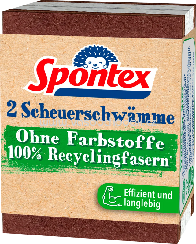 Spontex Scheuerschwamm ohne Farbstoffe, 2 St Spontex Scheuerschwamm ohne Farbstoffe, 2 St