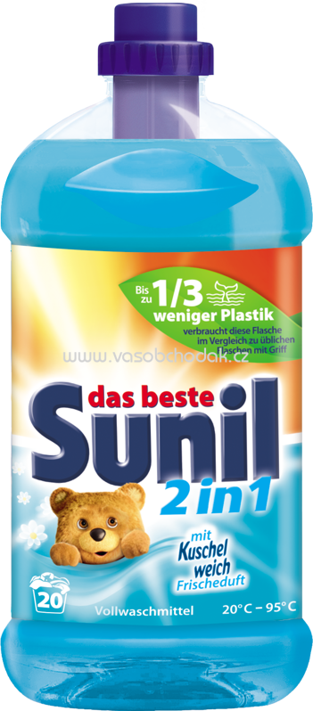 Sunil Universal Gel 2v1 mit Kuschelweich Frischeduft, 20 Wl