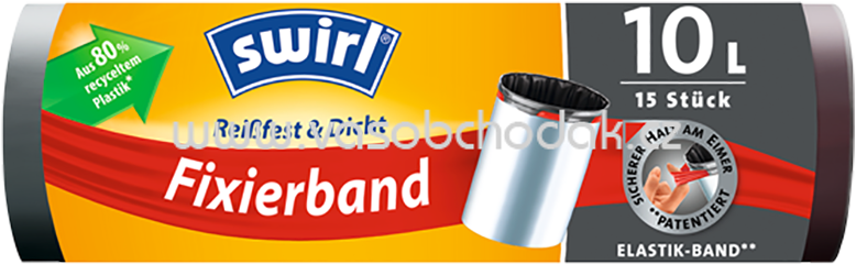 Swirl Fixierband Müllbeutel, 10l, 15 St Swirl Fixierband Müllbeutel, 10l, 15 St