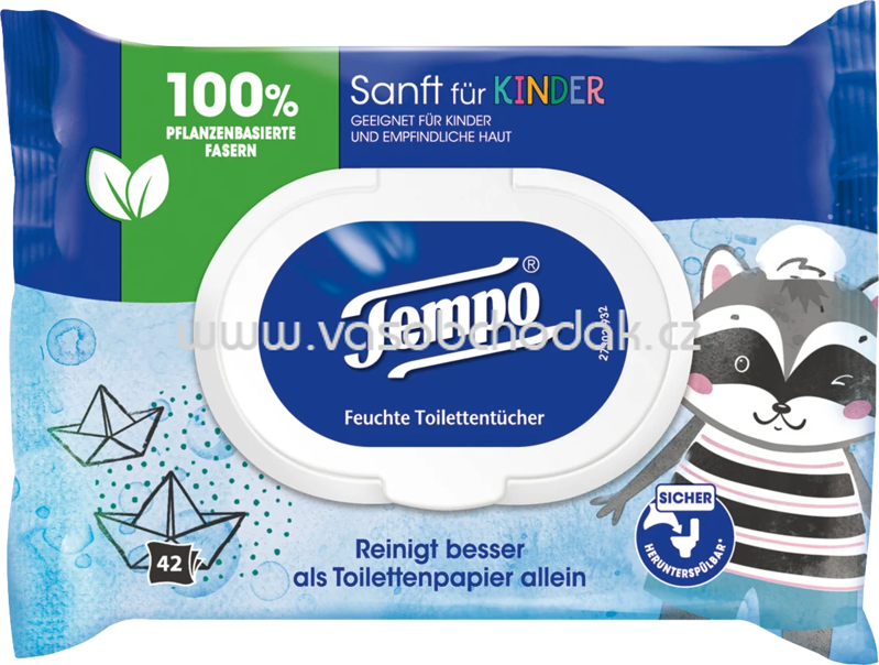 Tempo Feuchte Toilettentücher Sanft für Kinder, 42 St Tempo Feuchte Toilettentücher Sanft für Kinder, 42 St