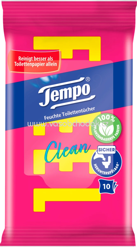 Tempo Feuchtes Toilettenpapier Reisegröße, 10 St