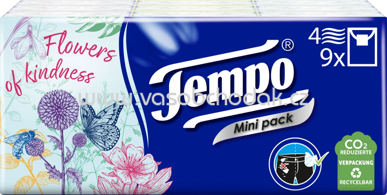 Tempo Taschentücher Mini pack, 9x5 St, 45 St