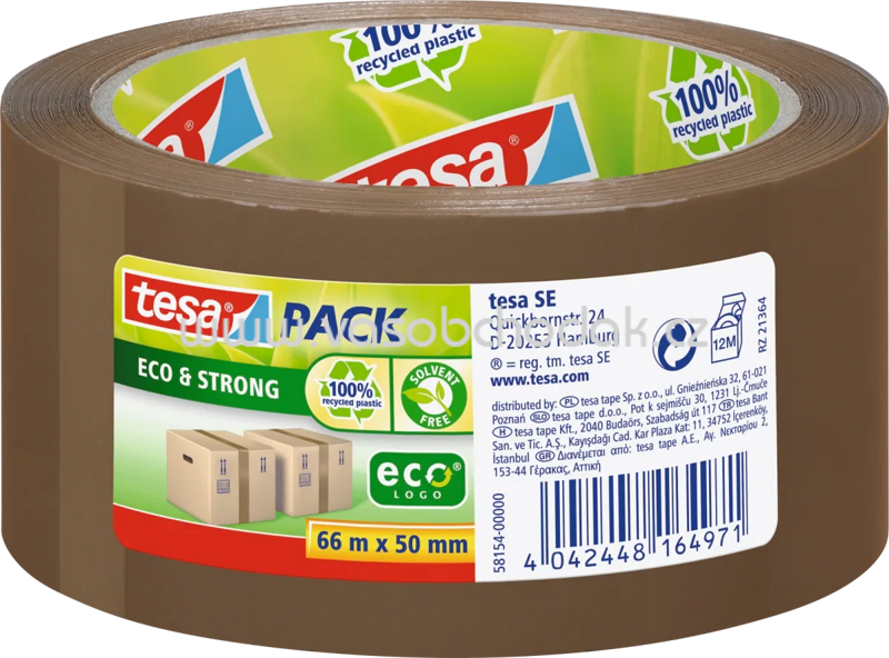 Tesa Pack-Klebeband Eco & Strong, braun, 66 m Tesa Pack-Klebeband Eco & Strong, braun, 66 m