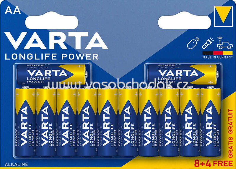 Varta Alkaline Batterien Longlife Power AA, 12 St