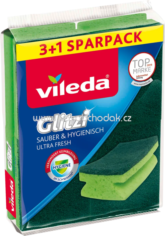 Vileda Topfreiniger Glitzi Sauber & Hygienisch, 4 St Vileda Topfreiniger Glitzi Sauber & Hygienisch, 4 St