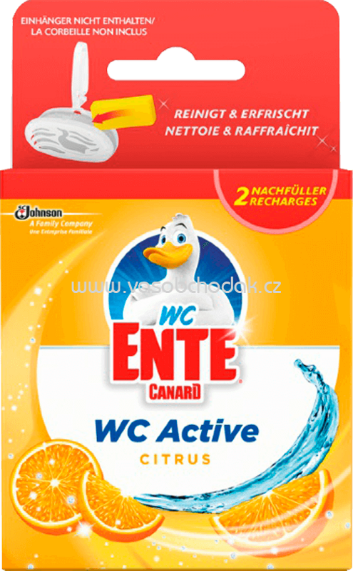 WC-Ente Duftstein WC Active Citrus Nachfüller, 2 St