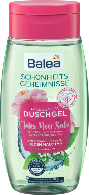 Balea Dusche Schönheitsgeheimnis Totes Meer Minze & Hibiskus, 250 ml Balea Dusche Schönheitsgeheimnis Totes Meer Minze & Hibiskus, 250 ml