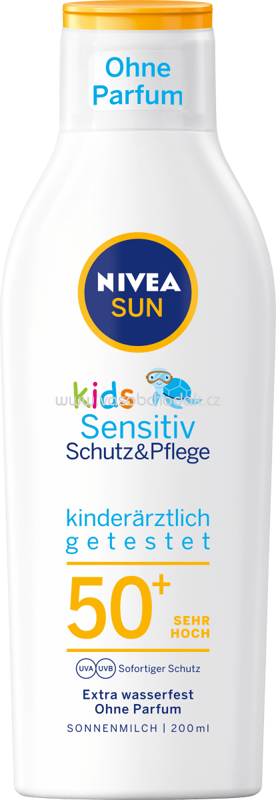 NIVEA SUN Kids Schutz & Sensitiv Lotion LSF 50+, 200 ml