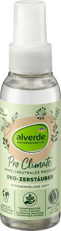 Alverde NATURKOSMETIK Pro Climate Deo-Zerstäuber Zitronenmelisse-Duft, 100 ml