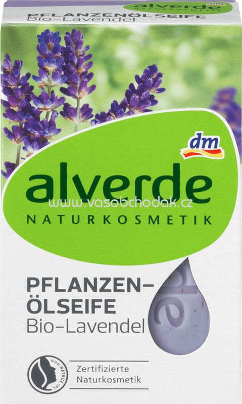 Alverde NATURKOSMETIK Pflanzenölseife Bio-Lavendel, 100g