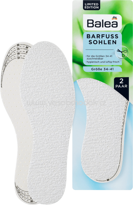 Balea Barfußsohlen Größe 34-41, 2 St Balea Barfußsohlen Größe 34-41, 2 St