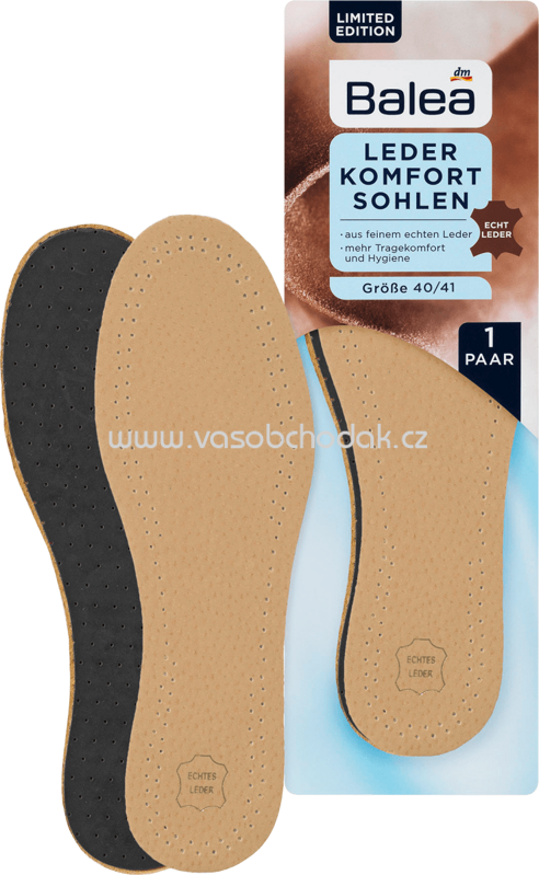 Balea Ledersohlen Größe 40/41, 1 Paar Balea Ledersohlen Größe 40/41, 1 Paar