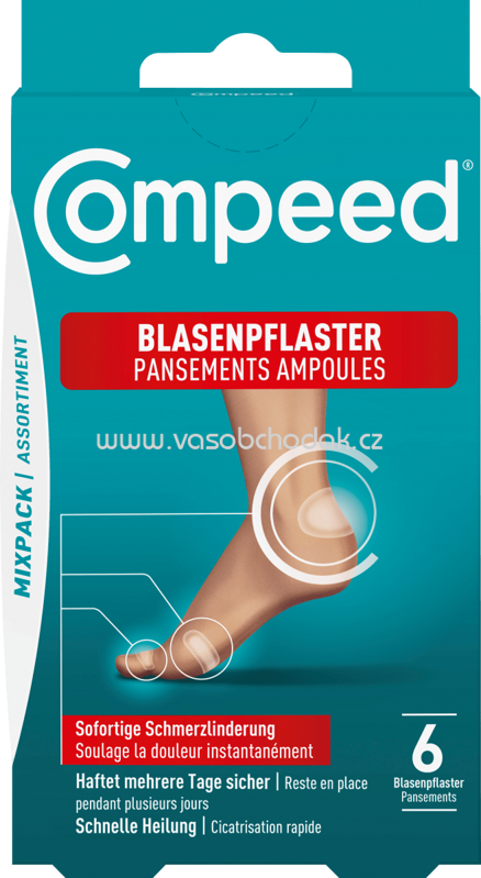 Compeed Fuß Blasen-Pflaster, Mixpack, 6 St Compeed Fuß Blasen-Pflaster, Mixpack, 6 St