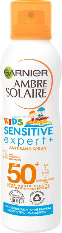 Garnier Ambre Solaire Sonnenspray Kids Anti-Sand, sensitive expert+, LSF 50+, 200 ml