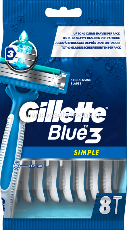 Gillette Einwegrasierer Blue 3 Simple, 8 St