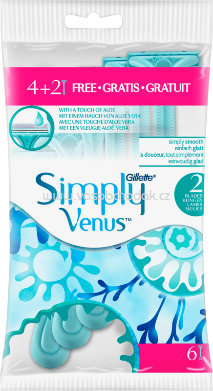 Gillette Venus Einwegrasierer Simply Venus, 4+2 St, 6 St Gillette Venus Einwegrasierer Simply Venus, 4+2 St, 6 St