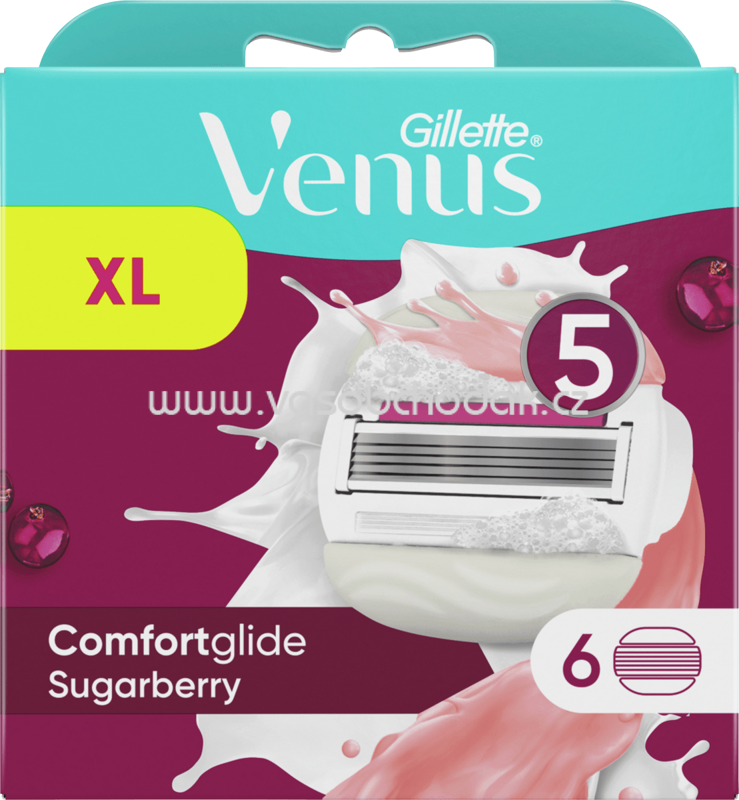 Gillette Venus Rasierklingen Comfort Glide Sugarberry, 6 St